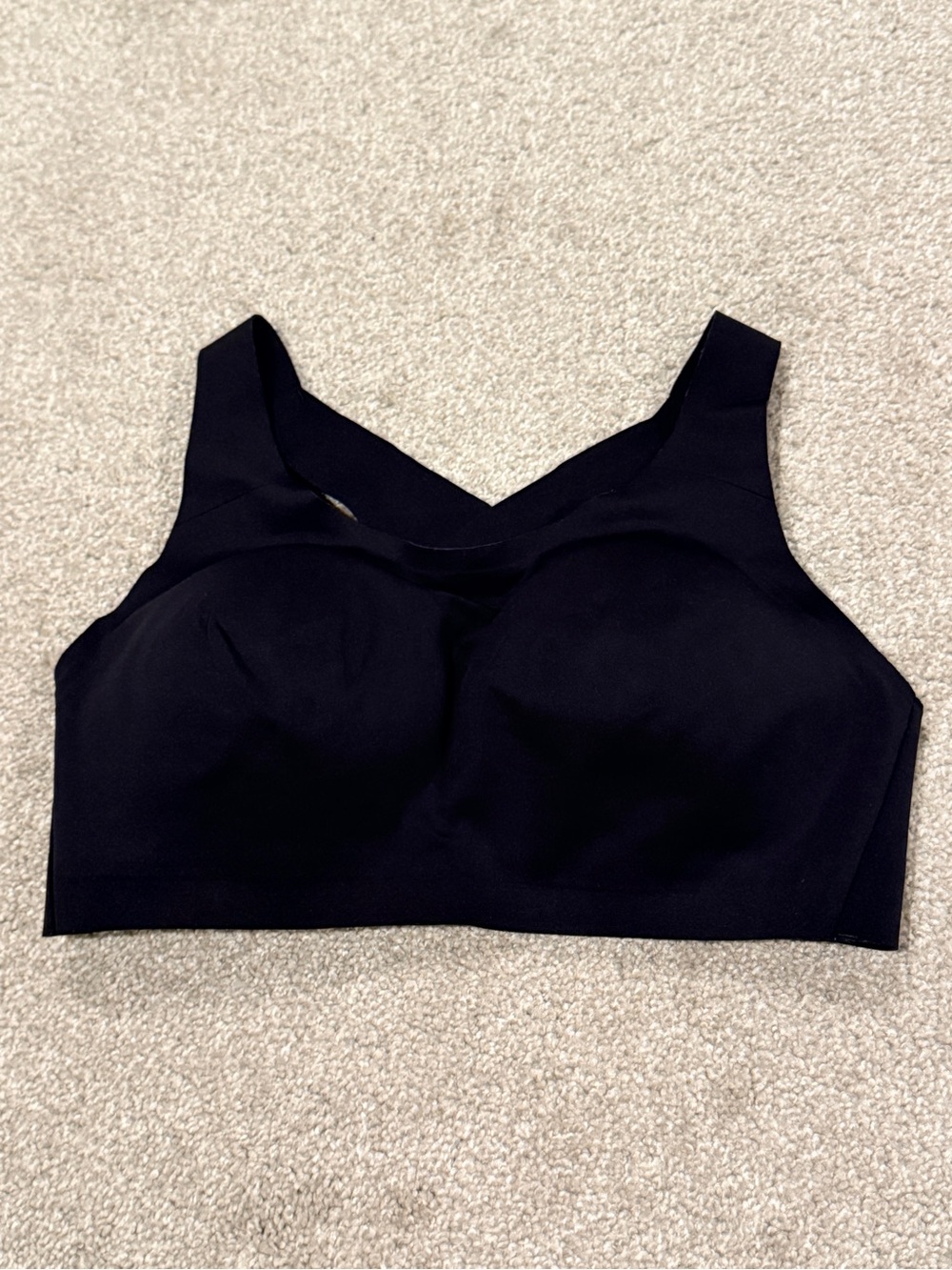 Lululemon Like a Cloud Sports Bra 36D Black Strappy Back Padded High Support